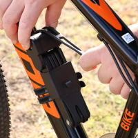 Universal MTB Road Bike Folding Lock Portable Bike Safety Locks High Security Motorcycle Electric E-Bike Locker