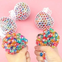 Rainbow Bead Stress Ball - Squishy Fidget Toys for Kids & Adults, Sensory Anxiety Relief Anti-Pressu