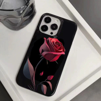 Hoa hồng đỏ cho iPhone 16plus 17pro trường hợp bảo vệ điện thoại 11 13 12pro 15pro 14promax 11 17pro