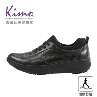 預購 Kimo 專利足弓支撐-鹿皮萊卡都市經典休閒健康鞋 男鞋(烏墨黑 KBCWM027153)