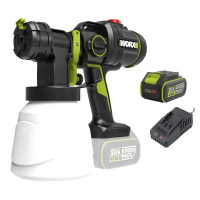 WORX WU056 4.0Ah 鋰電 x1，2A充電器1.5MM/1.8MM/2.2MM/2.6MM 噴嘴 20V 無刷噴漆槍 (套裝) BLACK (V000) 