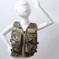 Military Kids Camouflage Hunting Clothes Men Combat Equipment Tactical Army Vest Children Cosplay Costume Airsoft Sniper Uniform
