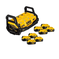【DEWALT 得偉】1800W電源供應站/充電器5.0AhXR超鋰電電池8電套裝(DCB1800B+DCB205)
