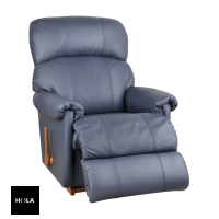 HOLA La-Z-Boy 單人全牛皮沙發/搖椅式休閒椅皮沙發-藍色(皮沙發-藍色)