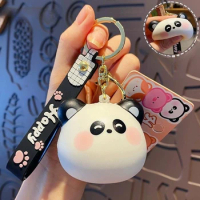 Kawaii Panda Doll Keychain Slow Rising Stress Relief Toy Fidget Antistress Ball Anti Anxiety PU Squishy Toy Car Bag Decoration