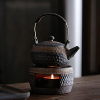 功夫茶具套裝辦公室用家用小套簡約粗陶暖茶爐日式加熱底座溫茶器