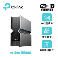 TP-Link Archer BE800 BE19000 Wi-Fi 7 三頻 10 Gigabit 無線網路路由器(WiFi 7分享器/雙10G/VPN)