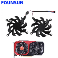 2PCS/LOT 4Pin Replace Cooling Fan For COLORFUL GeForce GTX 1660Ti 1650 1660 SUPER RTX 2060 2060 SUPER Graphics Card Cooler Fan