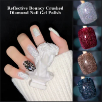 24 Color Diamond Flash Series Nail Gel Polish Soak Off UV Gel Shinning Glitter Nail Art Gel for DIY Manicures Home &amp; Salon Use