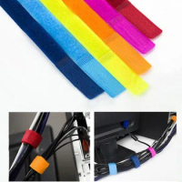 100pcs/lot Magic PC TV Computer Cord Wire Cable Winder Sticky Adhesive Strap Organizer Manager Holder Management Tie Belt