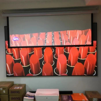 Ambient Light Rejecting ALR Projector Screen 100 Inch Ultra Narrow Border Fixed Frame Best Design for UST Projection Curtain