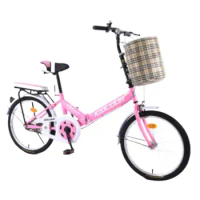 New Foldable Bicycle Women's Portable Bicycle Small Speed Change Installation-Free 20-Inch 16 Male Adult Adult Student