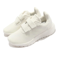 【adidas 愛迪達】慢跑鞋 Tensaur Run 2 CF K 童鞋 中童 米白 白 皮革 路跑 運動鞋(GZ3442)