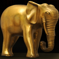 純銅大象擺件一對吸水象招財風水象銅象工藝品公司店鋪開業禮品