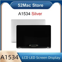 Original Silver Color A1534 Screen LCD for Apple Macbook Retina 12" A1534 LCD LED Screen Display Full Assembly 2015 2016 2017