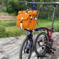 Folding bicycle front bag carrier for brompton bag backpack 15L