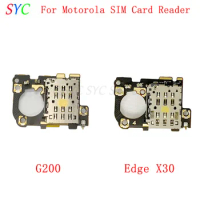 Sim Card Reader Holder Tray Slot For Motorola Moto Edge X30 G200 5G Sim Card Reader Board Flex Cable Repair Parts