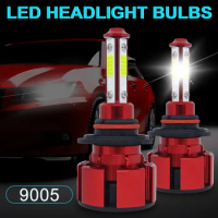X20 6000K 9005 HB3 LED Headlight Bulbs 44w H4 H7 H11 H13 LED Car Headlights 4 Side Lights 5202 9007 HB3 9006 COB Bulb Fog Light