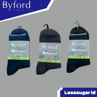 Kaos Kaki BYFORD Isi 3 Pasang Rib Sock Bahan Katun Bambu