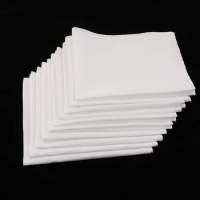 10pcs White Hankie Women Handkerchiefs Cotton Square Super Soft Washable Hanky Chest Towel Pocket Square 28 x 28cm