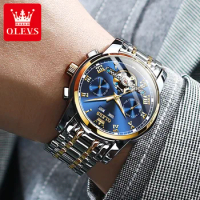 OLEVS 6607 Men's Watches Automatic Mechanical Highend Luxury Brand Men Wristwatch Waterproof Stainless Steel Strap Watch for Man
