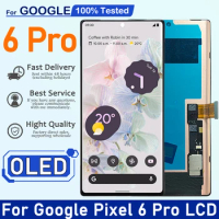 6.7" OLED For Google Pixel 6 Pro LCD Display GLUOG G8VOU With Frame For Pixel 6 Pro Touch Screen LCD Display Digitizer