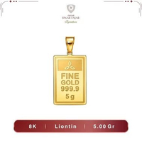Liontin Emas Fashion Wanita Model LM Fine Gold 8K/375 Terbaru Termurah Asli