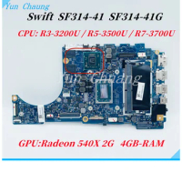 18848-1 448.0E724.0011 For Acer Swift SF314-41 SF314-41G Laptop Motherboard With Ryzen R3/R5/R7 CPU Radeon 540X 2G GPU 4GB-RAM
