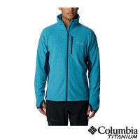 【Columbia 哥倫比亞 官方旗艦】男款-鈦Titan Pass柔暖快排刷毛外套-湖水藍(UAE26890AQ / FW23)