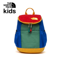 【The North Face 官方旗艦】北面兒童多色拼接繽紛幾何翻蓋式拉鍊後背包｜52VWATM