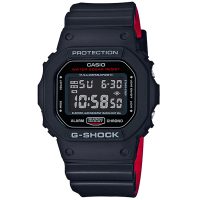 CASIO 卡西歐 G-SHOCK 雙色潮流方形電子腕錶 母親節 禮物(DW-5600HR-1)