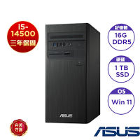 ASUS 華碩 H-S500TER-514500005W 桌上型電腦(i5-14500/16GB/1TB SSD/300W/Win11 Home)