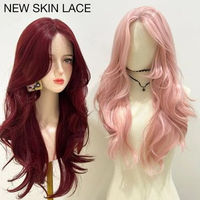 AEGYOSHOPPE - SZ021 NEW BASE skin lace wig wavy 75 cm (WIG WONYOUNG) black brown
