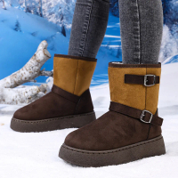 Snow Boots Autumn Winter New Large Size Classic Couple Style Non-Slip Waterproof Fleece-Lined Thicke