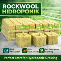 Rockwool Hidroponik Hydroponic Cube | Easy Root Growth Seed Starter for Sayur, Lettuce & Home Garden