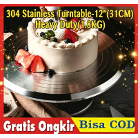 Dikirim 24 Jam Meja Putar Kue Aluminium Maspion • Tatakan Kue Hias Ulang Tahun • Turning Table Stain