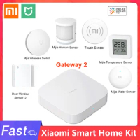 Xiaomi Smart Home Kit Multimode Gateway 2 Wireless Switch Door Human Body Sensor Water Temperature Humidity Sensor Hub Control