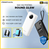 [PISEN] Sạc dự phòng sạc nhanh đa thiết bị, tích hợp 4 dây cáp sạc và dây cầm tiện lợi | PISEN QUICK