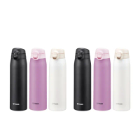 【TIGER虎牌】600ml鏡面2入組彈蓋雙層不鏽鋼保溫瓶(MCT-T061保溫杯/保冰杯)