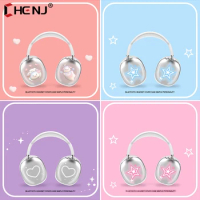 Pink Star Protective Cover For Airpods Max Earphone Case Transparent Soft Silicon For Airpods Max Headphone