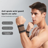 1Pair Wrist Guard Professional Sports Fitness Wrist Brace Support Wrist Protector Elastic Knitted Compression Wristband