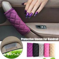 2 Pcs Car Interior Door Handle Cover Soft Plush Armrest Handle Protector Auto Door Handrail Covers Car Roof Holder Protection
