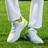 New leather men's golf shoes waterproof non-slip outdoor leisure sports golf training shoes men's studless golf shoes