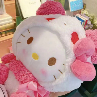 Kawaii Hello  การ์ตูน Sanrio Kuromi My Melody Cinnamoroll หมอน Plush ของเล่นตุ๊กตาตุ๊กตาตุ๊กตาเด็กวันเกิด Gift