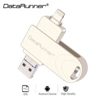 DataRunner Usb 3.0 OTG USB Flash Drive Pen Drive for iPhone X 8 7 Plus 16GB 32GB 64GB 128GB Metal Usb Stick Flash Disk 128GB