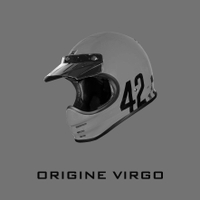 任我行騎士部品 ORIGINE VIRGO T3 全罩 山車帽 滑胎車 復古 Cafe 附帽舌 安全帽 水泥灰