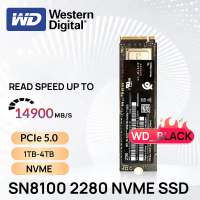 ดิจิตอลตะวันตก SSD PCIe 5.0 รุ่นใหม่ SN8100 1TB 2TB 4TB NVMe อ่าน 14900MBs M.2 2280 ไดรฟ์โซลิดสเตตสำ
