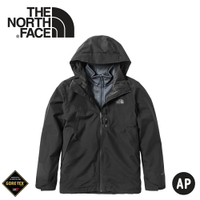 【The North Face 男 GORE-TEX三合一兩件式防水外套《黑》】49B7/衝鋒衣/風雨衣
