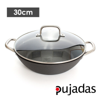 西班牙Pujadas 1921輕鑄鐵淺型雙耳燉鍋30cm(附蓋)