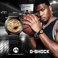 CASIO卡西歐 G-SHOCK NBA球星 八村壘聯名 八角形金屬錶圈 藍牙 太陽能電力  GBM-2100RH-1A_44.4mm